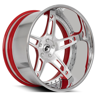De transparante Rode 18 Opties van de Schotelranden 2PC 3PC van Duimchrome Diepe