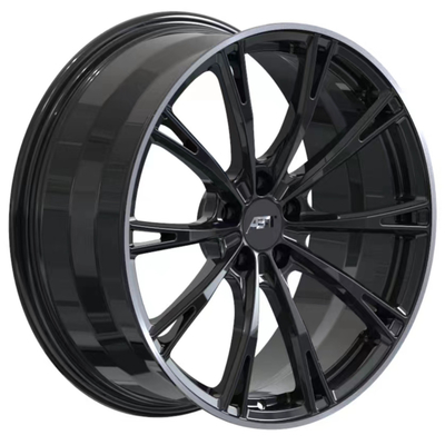 Glanzende Zwarte Audi Forged Wheels 6061-T6 het Aluminiumlegering van ABT Sportsline gr.-F