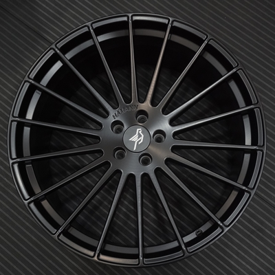 Hamann Verjaardag Diepconcave Gesmeed Wielen Satin Zwart