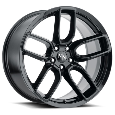 Compensatie 080mm Monoblock Gesmede Eindeloze Wielen beëindigt Glans Zwarte Randen