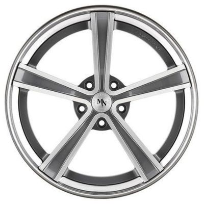 Opgepoetste Zilveren Monoblock omrandt 2 stuk Gesmede Wielen Gewankelde Spokes