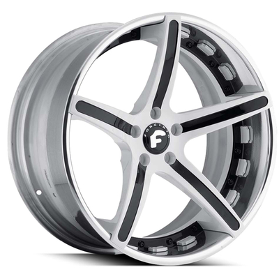 5 de handvaten polijsten Zwarte Randen met Chrome-Lip 20 Duim Monoblock