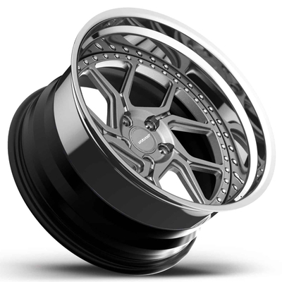 Diepe Schotel Wiel 3 het Stuk Gesmede Concave Ontwerp van het Wielen VERSCHILLENDE mnz-3P