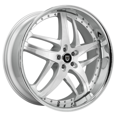 Wielen 6061-T6 van Chrome van de Lexani de Zonne Diepe Schotel Zilveren Gesmede