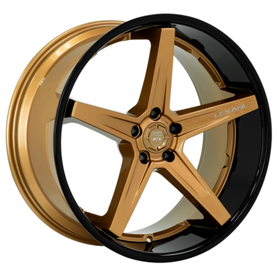 De gele Zwarte Chrome Lip van Gezichtssavage lexani forged wheels with