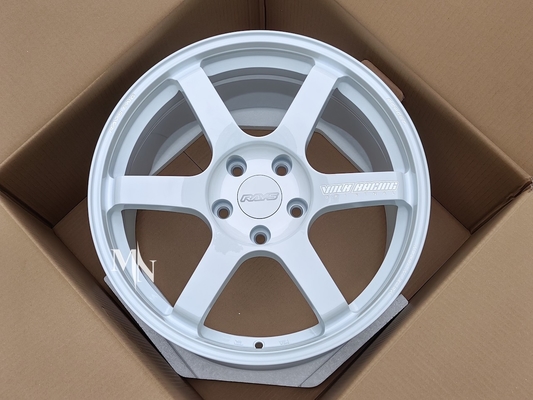 Volk die TE37-SAGA s-plus Streepje Witte 18X9.5 +38 +45 5x114.3 5X120 rennen