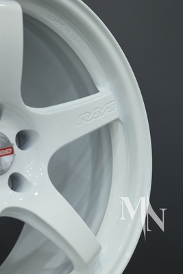 Op maat gesmeed Nismo Rays 57CR Wielen 370Z 350Z Clubsport Witte velgen
