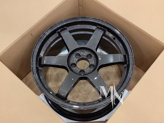 Volk Racing TE37 SL Wielen Zwart Edition III 4x100 5x120 18 19 20 Inch Custom Dubbele Zwarte Rims