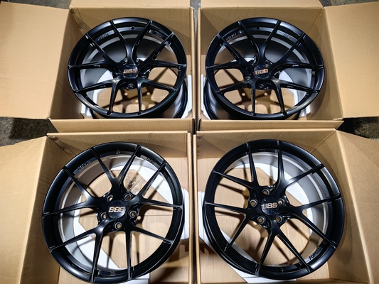 BBS Fi-R Satin Zwarte Wielen 6061-T6 Aluminium Legering Gesmeed Wielen