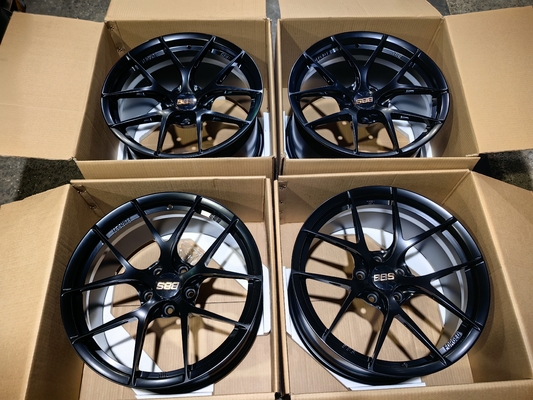 BBS Fi-R Satin Zwarte Wielen 6061-T6 Aluminium Legering Gesmeed Wielen
